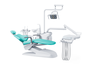 Unit Kursi Gigi untuk Klinik dengan Pedal Kaki Multifungsi, Penampil <span class=keywords><strong>X-ray</strong></span> Terintegrasi, dan Sistem Air Murni - Product Image 1