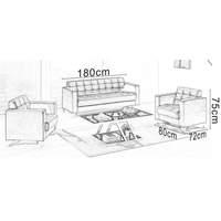 Conjunto de Sofás de Recepción Extensibles de Cuero Sintético PU de Alta Calidad para Oficina, Hogar, Hospital, Salas Comerciales