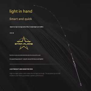 Canne à pêche Ecooda Star Flame ESFSJ en carbone solide, spinning et trolling, pour <span class=keywords><strong>la</strong></span> pêche en mer, en bateau, en rivière, en lac, en ruisseau, pour <span class=keywords><strong>la</strong></span> pêche au black-bass et au brochet - Product Image 5