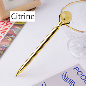 Bolígrafo de Cristal Natural con Esfera, Bolígrafo de Metal con Cristal, Bolígrafo Mágico de <span class=keywords><strong>Bruja</strong></span>, Bolígrafo de Gemas - Product Image 5