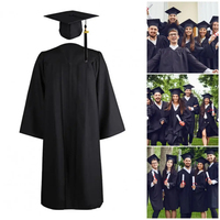 Ensemble de diplômés universitaires Robe de fin d'études Cosplay avec pendentif chapeau et pompon pour décorations de fête de baccalauréat
