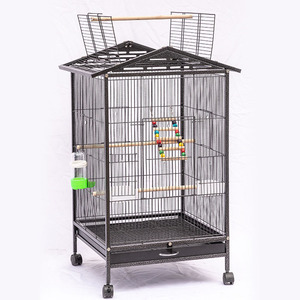 Toptan büyük çelik Aviary Pet papağan kafes kanarya kuş kafesi ile çatı üreme kafesi - Product Image 2