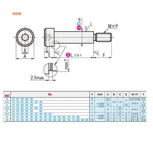 Thép không gỉ Vai Bolt Vai Vít Hex ổ cắm Vai Bolt