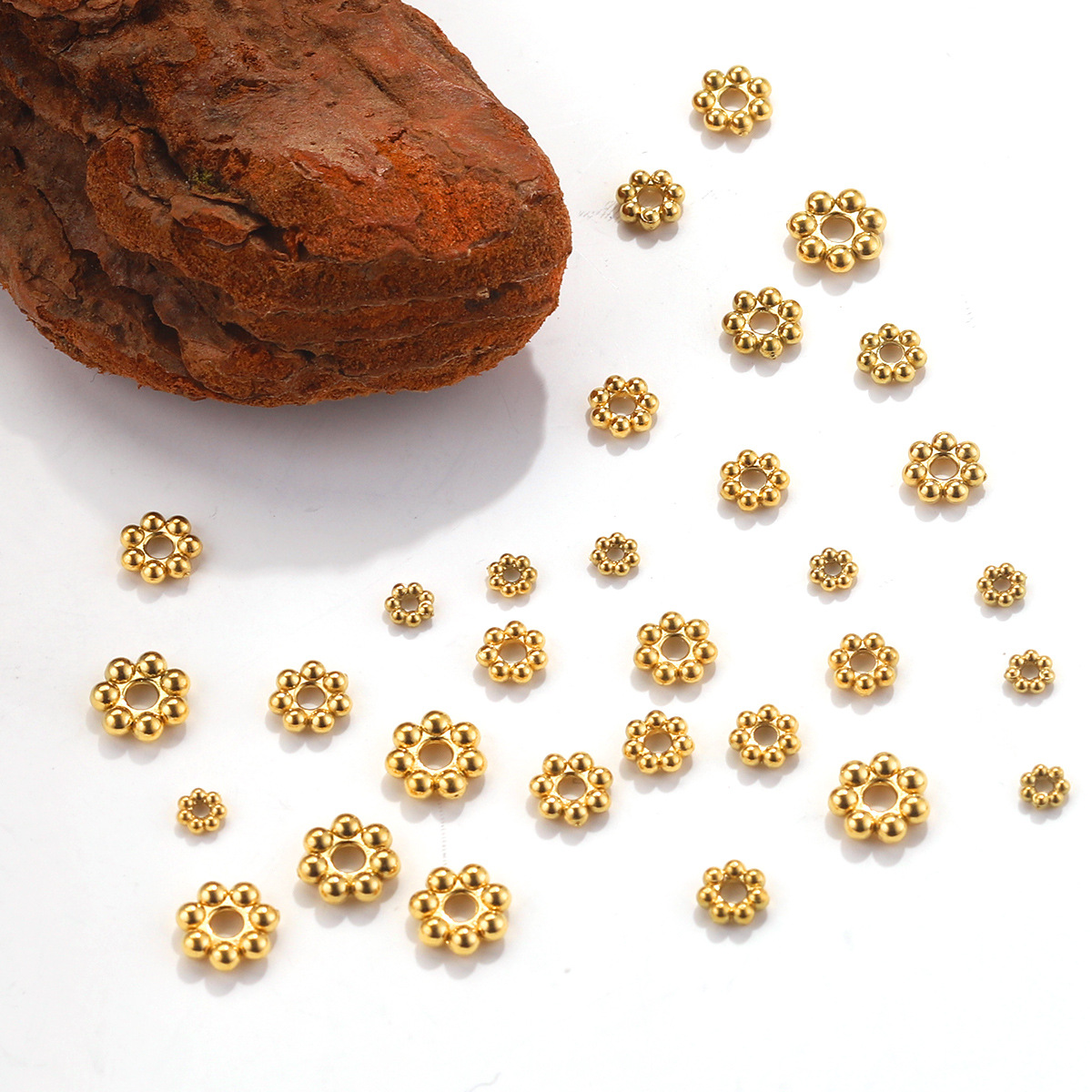 waterproof gold pvd stainless steel spacer beads