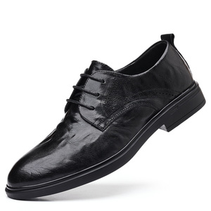 2026 New Model-Best-selling Men's Luxurious Leather <b>Shoes</b> PU Lining Pointed Toe Oxfords Formal Business Wedding <b>Shoes</b> - Product Image 1