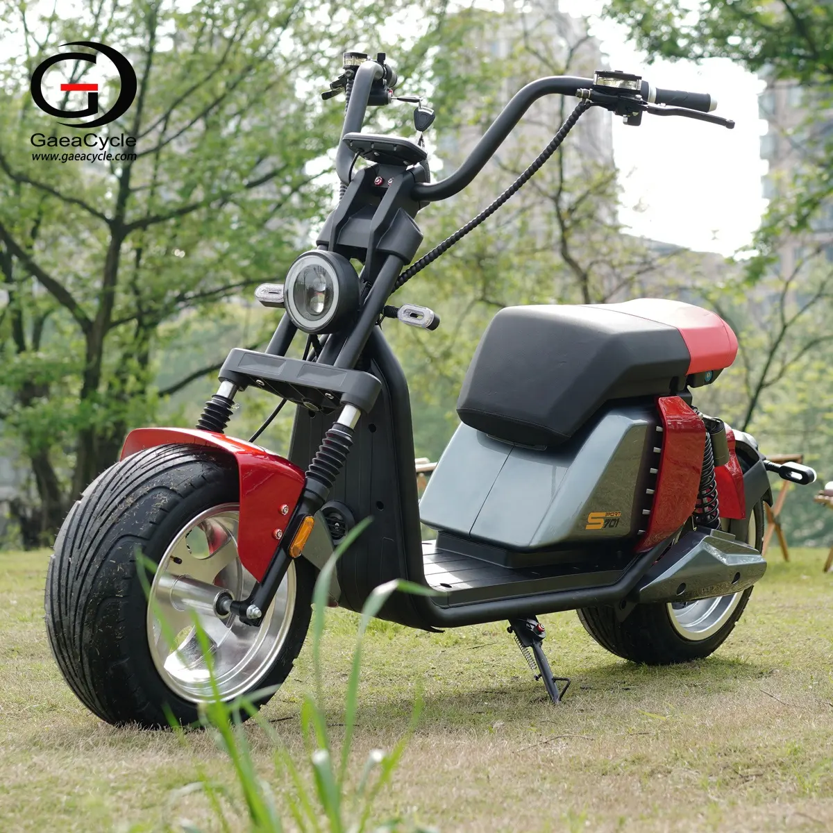 Europa Magazijn Gaea Citycoco Sport 701 Eeg Elektrische Scooter 3000W 60V 30ah Met Hoge Snelheid 70 Km/h