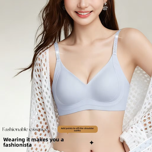 Reggiseno <span class=keywords><strong>Push</strong></span>-<span class=keywords><strong>up</strong></span> Senza Cuciture 2026 da Donna con Strass, Spalline a Forma di W, <span class=keywords><strong>Doppio</strong></span> Sollevamento, Senza Ferretto, Morbido, Anti-Rilascio, per Uso Quotidiano, OEM - Product Image 5