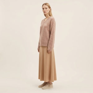 OEM <strong>Women</strong> Cashmere Wool Blend Crew Neck <strong>Long</strong> Sleeve Knit Pullover <strong>Jumper</strong> <strong>for</strong> <strong>Women</strong> Cashmere Wool Knit Sweater - Product Image 3