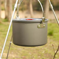 Ensemble de cuisine de camping-Réchaud de randonnée/réchaud portable compatible-Accessoires d'équipement de cuisine de camping Pot