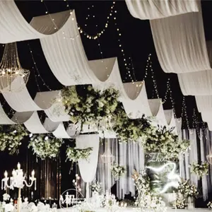 Sala per matrimoni drappeggi in tessuto drappeggi per eventi ondulati appesi tende per tende per feste sala tenda decorazione del tetto