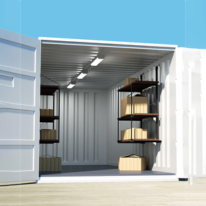 מדפי מכולות תלת-שכבתיים תלויים בהתאמה אישית באיכות גבוהה של JH-Mech, תושבות פלדת פחמן שחורה, מתלה למכולות משלוח - Product Image 3