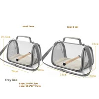 Perroquet oiseau petit oiseau sortie sac à dos écologique en plastique mode Portable cage à oiseaux transporteur pour petits animaux de compagnie