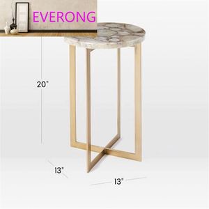 Table basse latérale de table d'appoint d'agate de marbre naturel pour la <span class=keywords><strong>pierre</strong></span> de décoration de <span class=keywords><strong>salon</strong></span> - Product Image 6