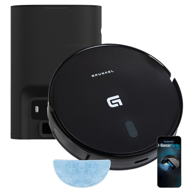 Grunkel I-DancerTurbo Robot Vacuum Cleaner 5000Pa Laser Navigation Wi-Fi Control Household Battery-Powered with Dustbin