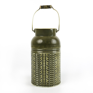 <span class=keywords><strong>Grand</strong></span> vase de jardin galvanisé Pots de fleurs Minimalist <span class=keywords><strong>Metal</strong></span> Iron Slim Bucket Medium <span class=keywords><strong>Metal</strong></span> Galvanizedno Handle Plant Spring - Product Image 3