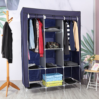 Armoire Pliante Multifonctionnelle Écologique au Design Moderne avec Portes en Cuir et Grande Capacité en Tissu Non-Tissé pour la Maison (Vente en Gros)