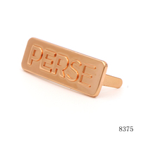 Herrajes para Bolsos con Baño de Oro Rosa, Logotipo Metálico Personalizado, Placa con Texto de Marca Grabado
