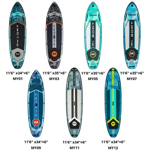 Của tôi thuyền loạt weihai nhà máy OEM Logo tùy biến Inflatable sup Bảng câu cá đứng lên tàu chèo