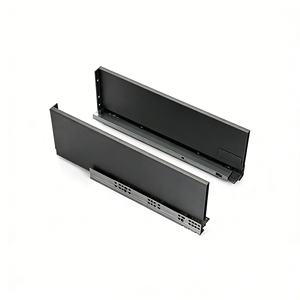 Boîte à tiroirs métallique moderne et fine, robuste, avec glissières à fermeture amortie et coulissants dissimulés pour salle à manger, chambre et cuisine - Product Image 1