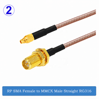 Câble connecteur d'antenne FPV RG-316 MMCX mâle/femelle vers SMA mâle/femelle, câble de raccordement RG316, rallonge coaxiale RF