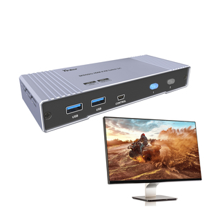 Conmutador KVM <span class=keywords><strong>HDMI</strong></span> 8K de 2 Puertos, Conmutador KVM <span class=keywords><strong>HDMI</strong></span> <span class=keywords><strong>2.1</strong></span> 8K a 60 Hz para 2 Computadoras, 1 <span class=keywords><strong>Monitor</strong></span>, 4 Puertos USB 3.0 - Product Image 1