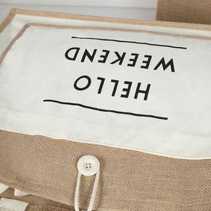 Sac fourre-tout en jute réutilisable avec impression sérigraphique personnalisée, très demandé - Product Image 4