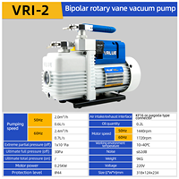 Pompe à vide rotative à double étage haute pression VRI-2 avec une vitesse de 2 à 2,4 m/h et une puissance de 250 W