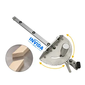 IVD-3016 Woodworking Tools DIY Diagonal Cut Miter Gauge T Track Push Ruler Router Planer / Saw Table 450mm Mortise