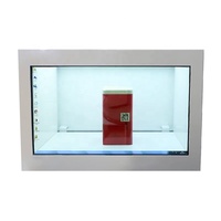 Vitrine publicitaire avec écran LCD transparent, boîte d'affichage holographique 3D, signalisation numérique, écran tactile pour produits de luxe