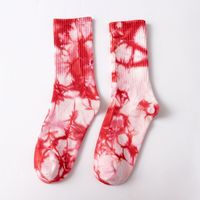 Chaussettes en coton colorées, lot de 10 pièces, respirantes, à encre, peinture à l'encre, vente en gros