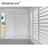 Volets en aluminium blanc résistant aux intempéries Rogenilan, volets horizontaux à lamelles, stores de fenêtre, écran pliable