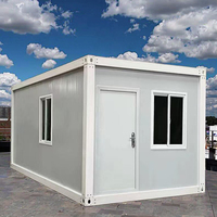 Maison conteneur respirante en panneaux sandwich d'acier préfabriqués détachables de 20 pieds - Mini-maison moderne pour hôtel, villa, modulaire et portable