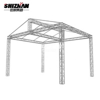 Structure de scène en aluminium, treillis carré en aluminium pour cabine DJ et éclairage LED mobile