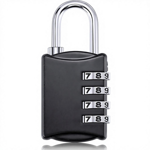 Cadenas à combinaison à 4 chiffres, étanche, en acier, design compact sans clé, pour bagages, casier de gym, boîte à outils, valise - Product Image 1