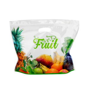 Fruits and Vegetables <b>Packaging</b> <b>Bags</b> Plastic Clear Eco Poly <b>Bags</b> With Vent Holes Custom Zipper <b>Bags</b> With Logo - Product Image 2