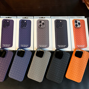 Exquisite Weave iPhone Case Defender for All I Phones for Iphones 15 16 Pro Max with Waterproof <strong>Mobile</strong> Phone <strong>Bags</strong> &amp; Cases - Product Image 1