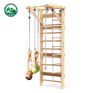 Triangle climber with ramp, folding triangle Montessori climbing, wooden Swedish ladder wall suit for children