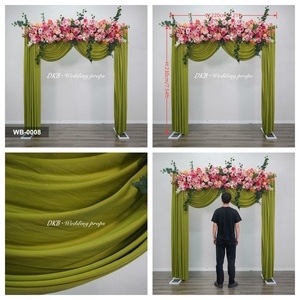 Wedding Birthday Ceiling Decor Cloth green Milk Silk Polyester Stretch Fabric for Party Celebration - Product Image 3