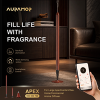 Diffuseur d'arômes intelligent électrique de luxe Auramor, contrôlé par application USB, faible bruit 35 dB, en métal, 200 ml, sans eau