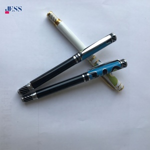 2023 <span class=keywords><strong>penna</strong></span> <span class=keywords><strong>a</strong></span> rullo in metallo di lusso personalizzata nuovo Design <span class=keywords><strong>smalto</strong></span> dipinto di colore inchiostro blu - Product Image 5