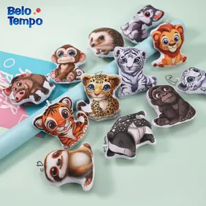 Atacado máquina de garra animais chaveiro de pelúcia brinquedos de pelúcia chaveiro barato 11cm 10cm bonecas de pelúcia animais de pelúcia