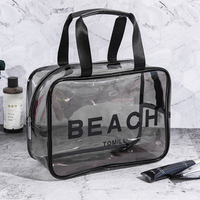 Sacs transparents étui de beauté pochette de maquillage pvc écologique gelée cosmétique transparent fermeture éclair maquillage sac de rangement