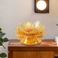 RTS Usine Traditionnel Chinois Style Fleur De Lotus Chandelier Portable Alliage Creative Bougeoir Restaurant De Table