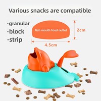 Lanceur de friandises interactif pour chien, jouet de dressage pour animaux de compagnie, compatible avec les friandises granulaires, en blocs ou en barres