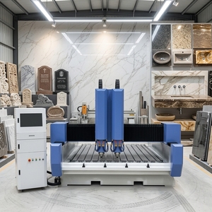 Machine de gravure CNC à double tête Supercnc pour marbre, porcelaine, céramique, pierres tombales, lettres 3D, avec moteur Leadshine758 5.5KW - Product Image 4
