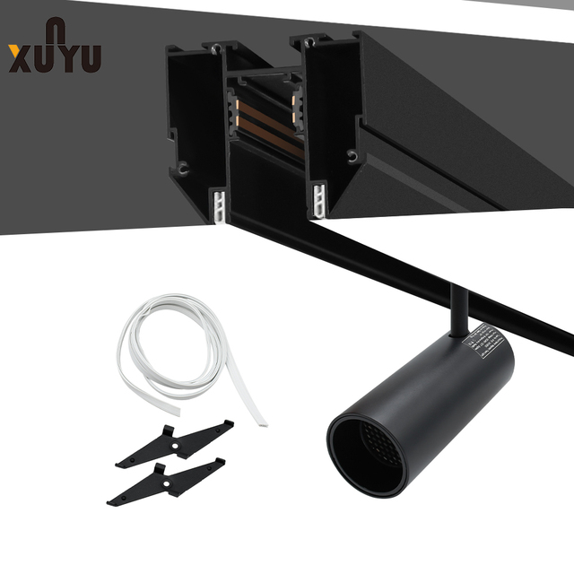 48V Lighting Rail Magnetic LED Track Linear Ceiling System Aluminum Recessed for Home Hotel Commercial Shop