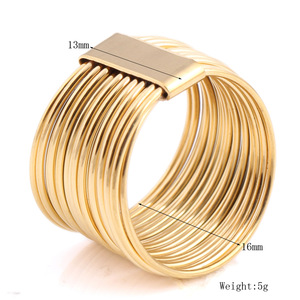 Anillo Geométrico de Acero Inoxidable Chapado en Oro de 13 mm, Joyería de Moda Unisex, Regalo - Product Image 5