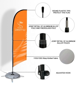 Cờ Lông Vũ Khuyến Mãi Tùy Chỉnh Ngoài Trời Bán Chạy Cột Cờ Bãi Biển - Product Image 4