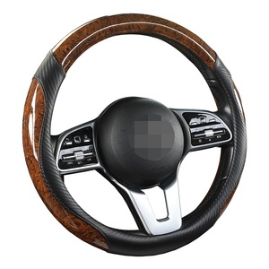 Coprivolante per Auto Universale Quattro Stagioni, Design Effetto Legno di Pesco, Resistente alle Macchie e all'Usura, in Pelle, Tipo D, OLIVER - Product Image 5