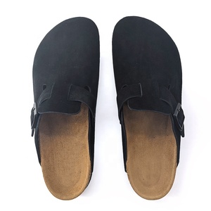 Sandalias de Hombre de Alta Gama, Marca Alemana, Completamente en Cuero, con Suela de Corcho, Aumentan la Altura, para Uso Exterior - Product Image 2